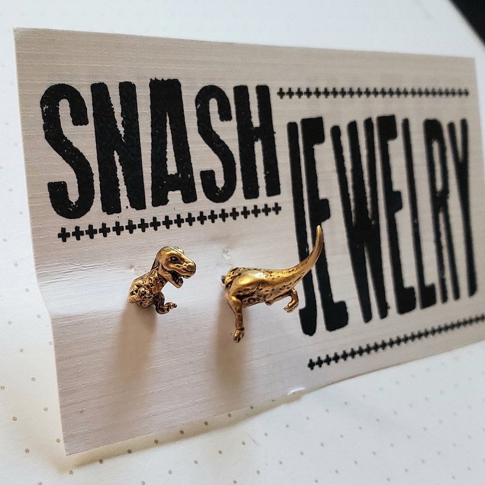 Snash Jewelry Dinosaur T-Rex Tyrannosaurus Halfsies Stud Earrings